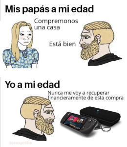 Meme "mis papás a mi edad"